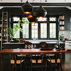 Get the Look: Library Kitchen with Vintage Touches Get the Look: Library Kitchen with Vintage Touches